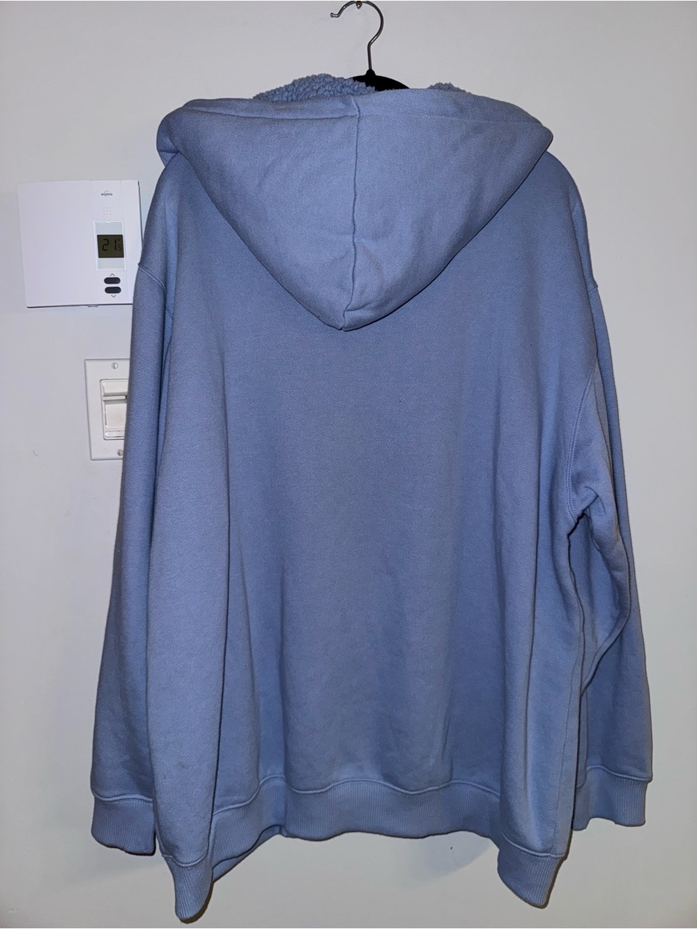 aerie Light Blue Sherpa-Lined Zip Hoodie - Picture 2 of 5